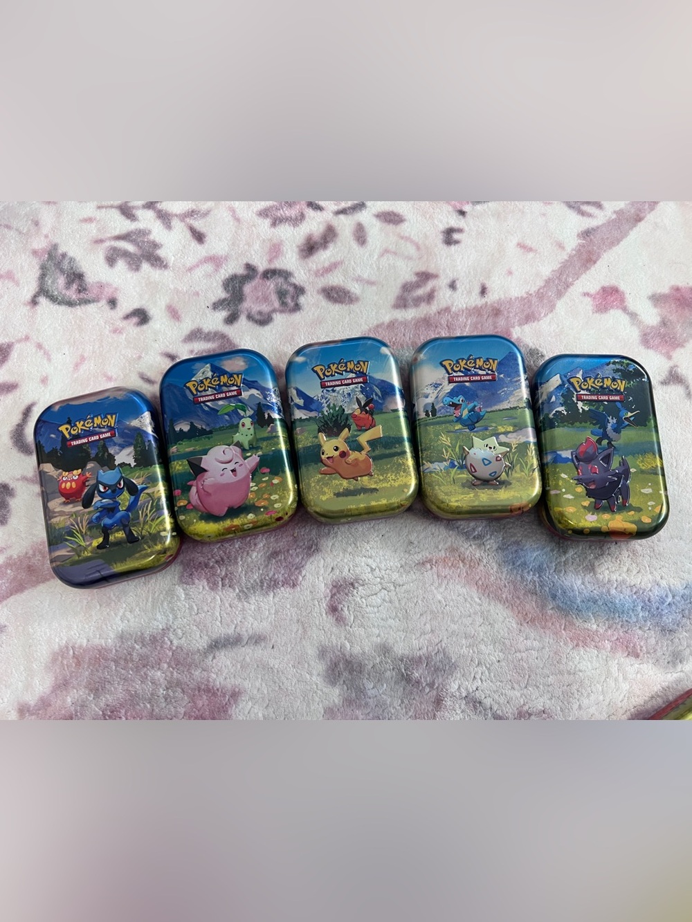 LIKE NEW Empty Pokemon Collectible Tin Set - Complete Set
